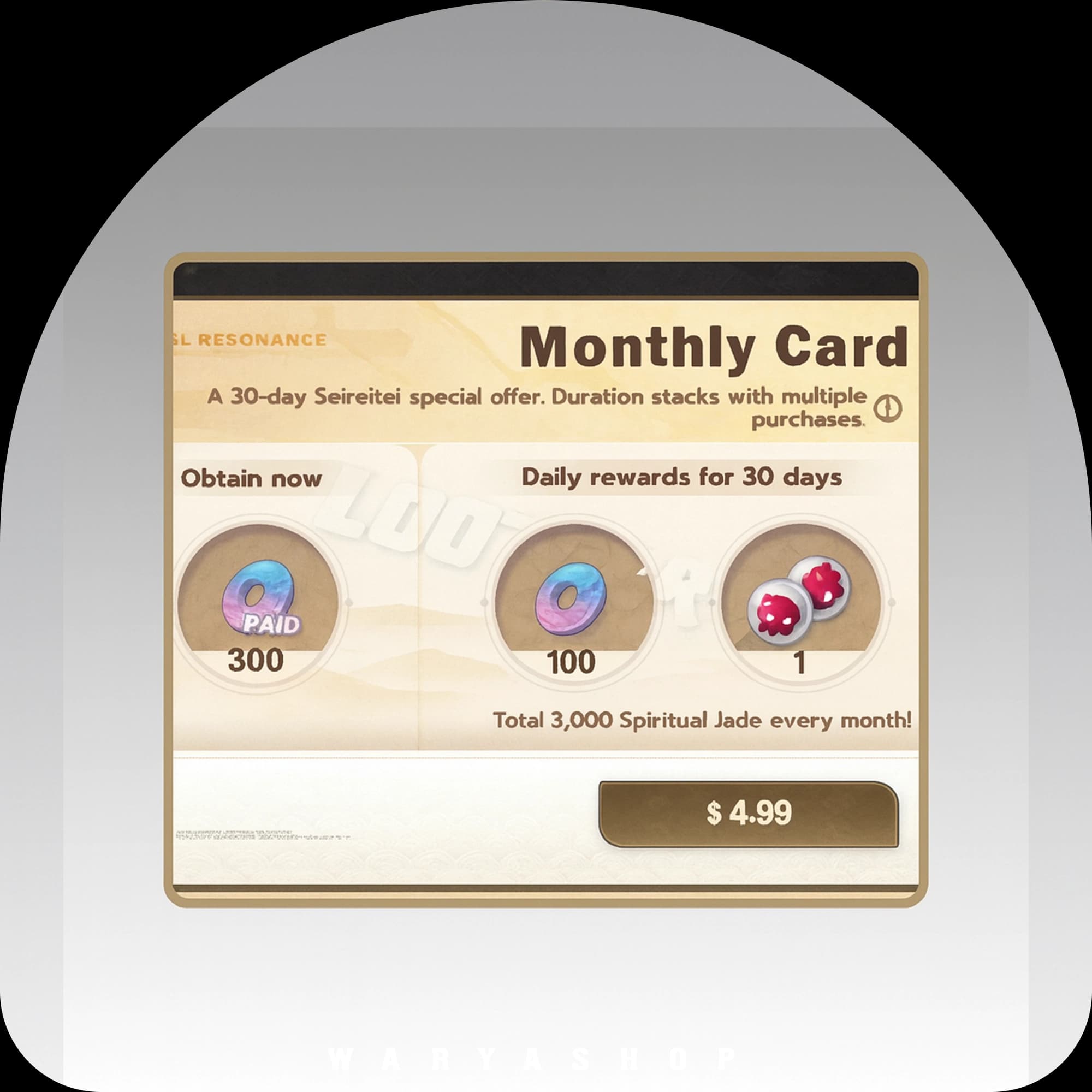Monthly Card Membership بازی بلیچ سول رزونانس
