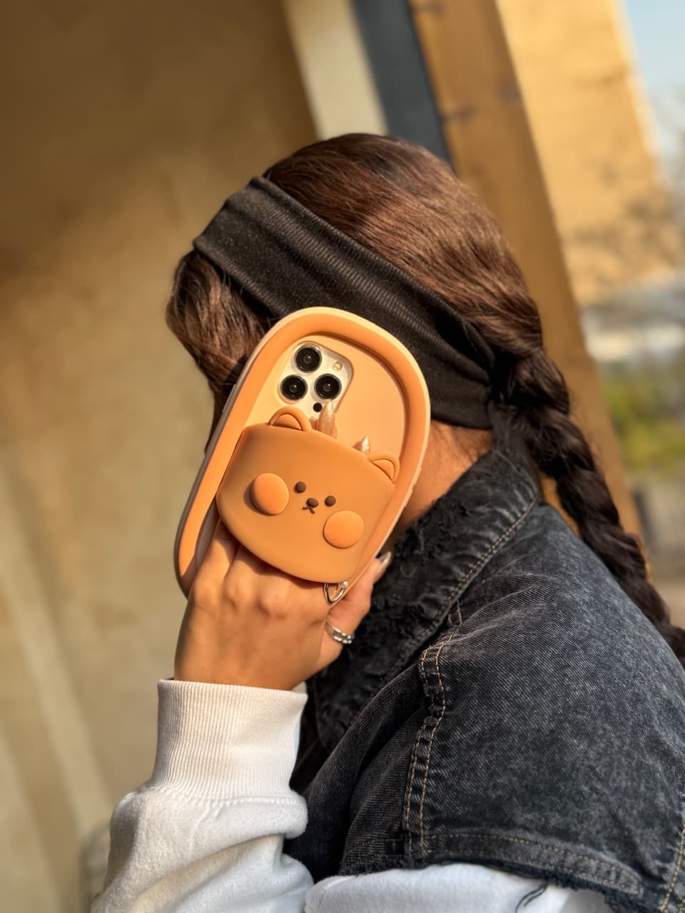 قاب گوشی دمپایی خرسی Teddy slippers آیفون