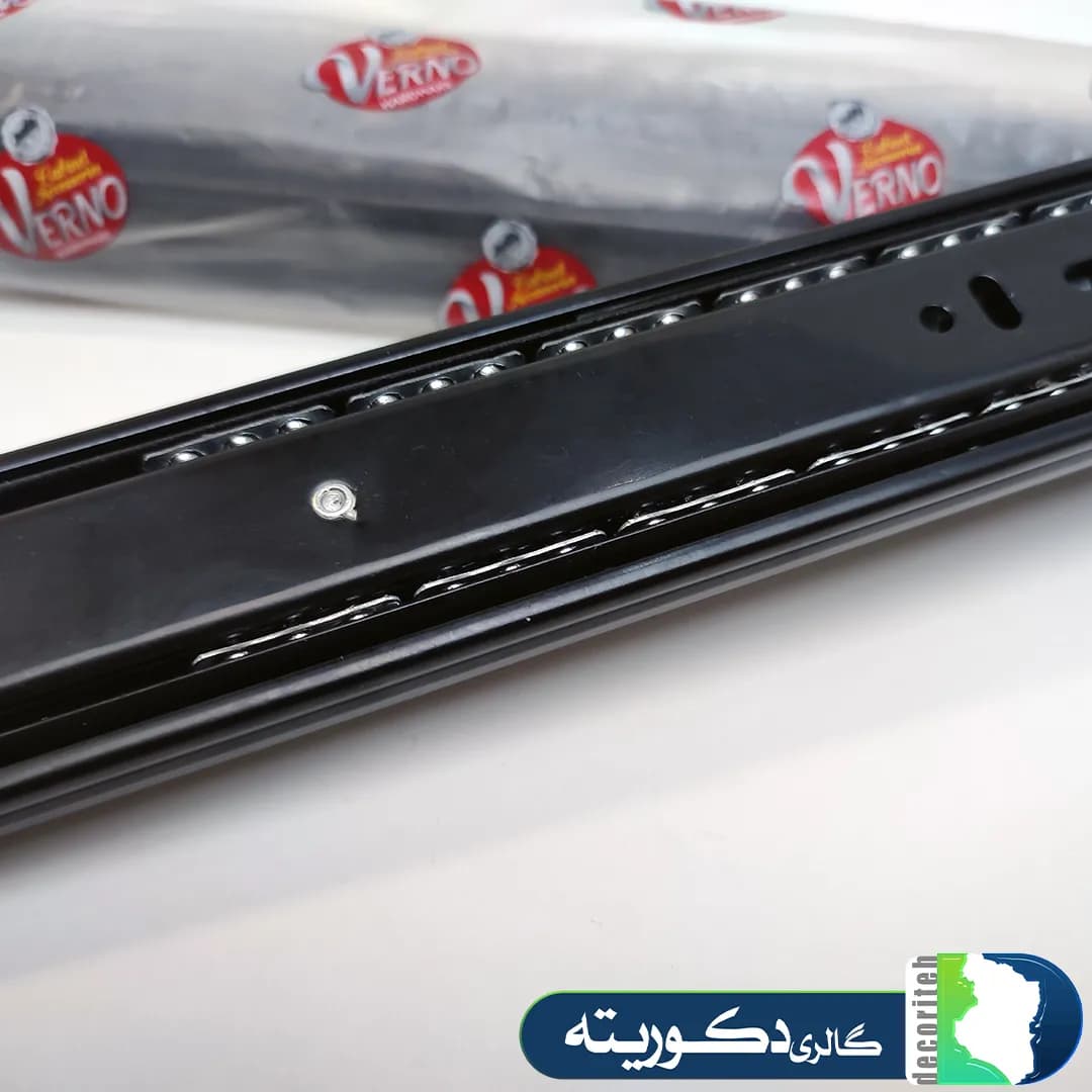 ریل کشو سه تکه ورق سنگین برند ورنو — تصویر ۲