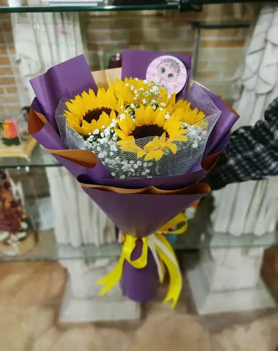 دسته گل آفتاب گردان طرح مبین