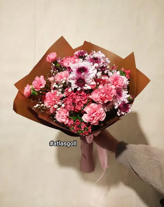 دسته گل گرد طرح بهار
