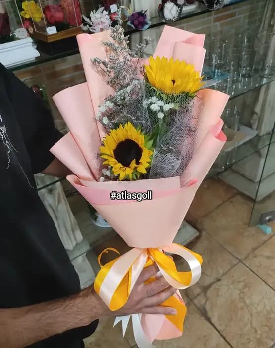 دسته گل مینیمال یک طرفه طرح دلبر