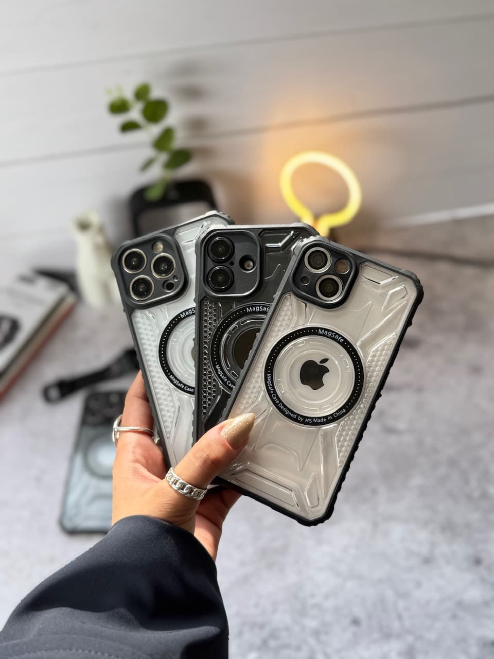 قاب گوشی HS ضد ضربه با مگ سیف آیفون