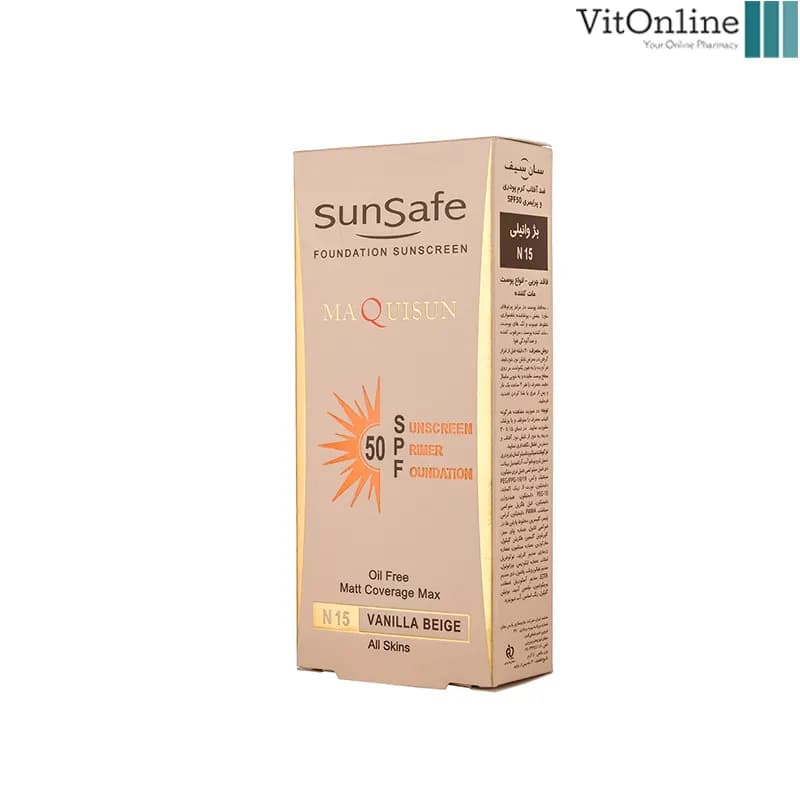 ضد آفتاب سان سیف کرم پودری و پرایمری مکیسان با SPF50 رنگی — تصویر ۵