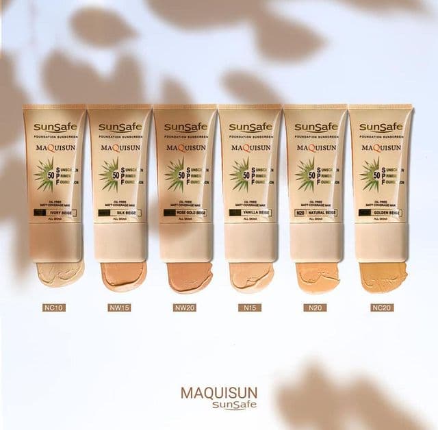 ضد آفتاب سان سیف کرم پودری و پرایمری مکیسان با SPF50 رنگی — تصویر ۹