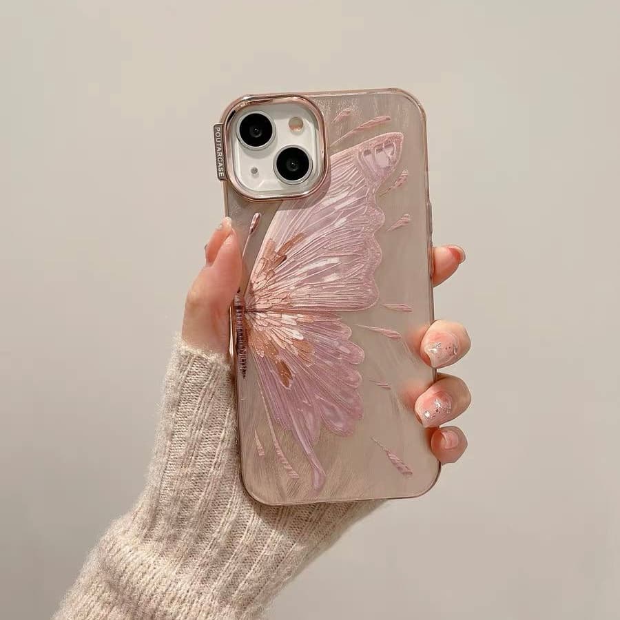 قاب آیفون Pink Butterfly