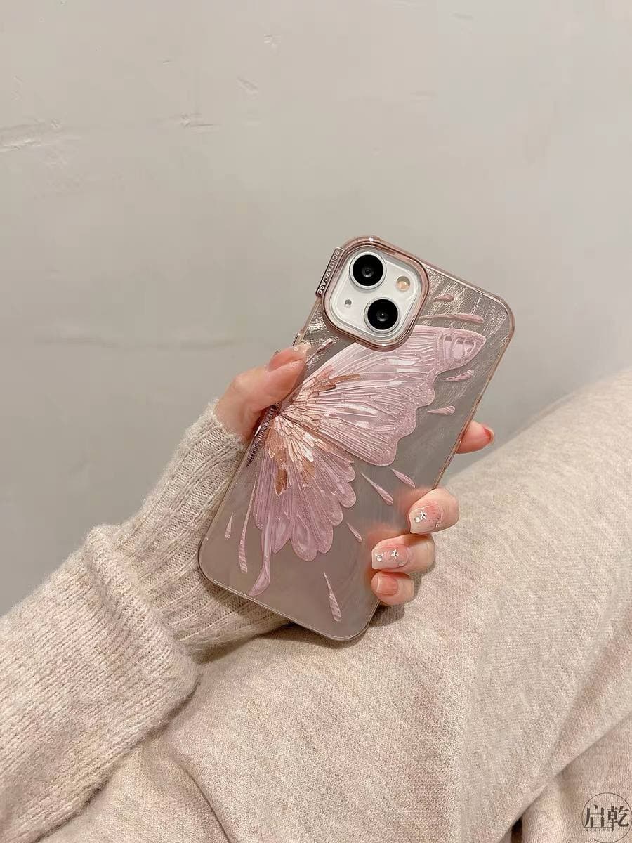 قاب آیفون Pink Butterfly — تصویر ۵