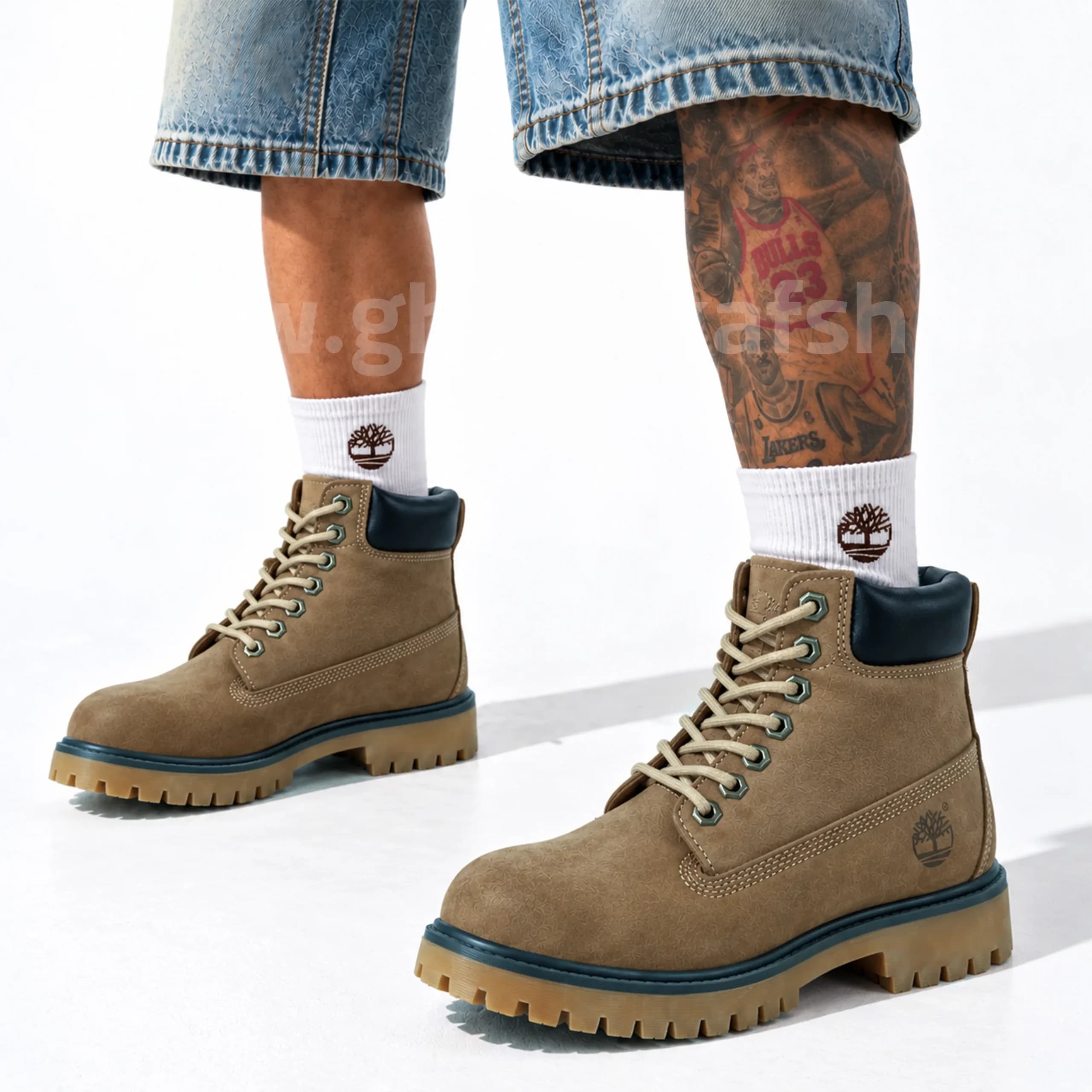 بوت تیمبرلند Timberland مردانه چرم طبیعی رنگ خاکی دور قهوه ای کد 2522