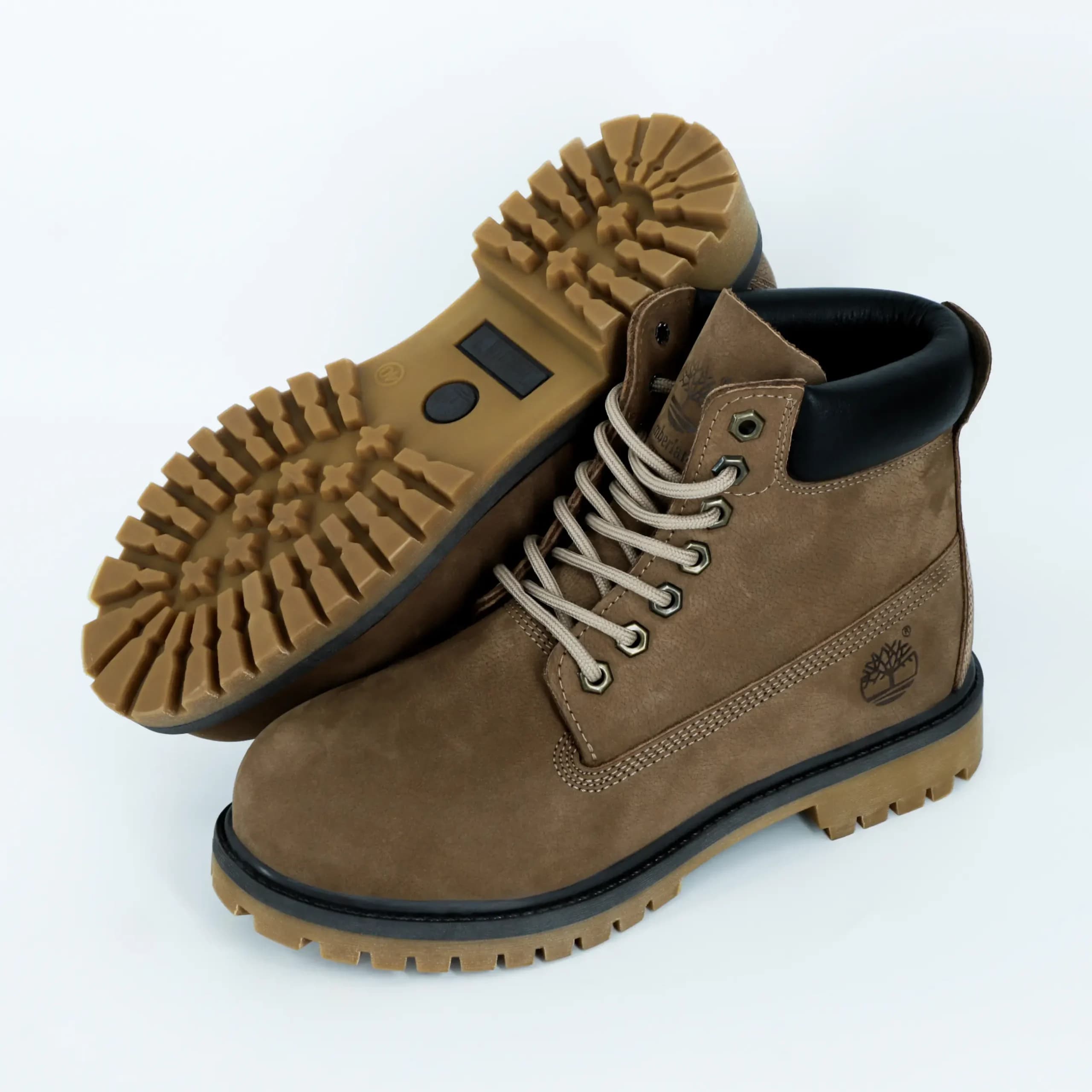 بوت تیمبرلند Timberland مردانه چرم طبیعی رنگ خاکی دور قهوه ای کد 2522 — تصویر ۳