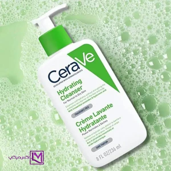 ژل شستشوی صورت پوست نرمال و خشک سراوی Cerave Hydrating — تصویر ۲