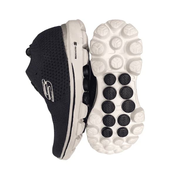کفش کتونی زنانه اسکیچرز جورابی Skechers رنگ سرمه ای سفید کد 896 — تصویر ۳