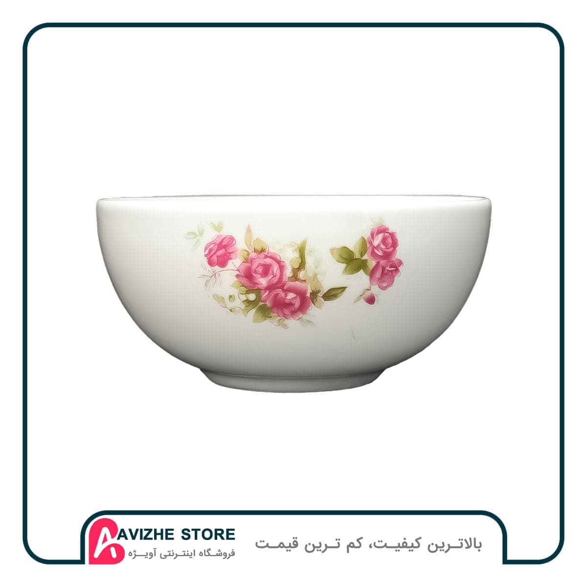 پیاله ماست خوری چینی گلسرخی 6عددی — تصویر ۲