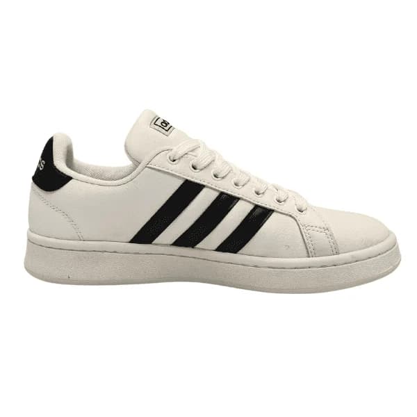 ونس مردانه ادیداس Adidas گرند کورت رنگ سفید مشکی سفید کد759 — تصویر ۴