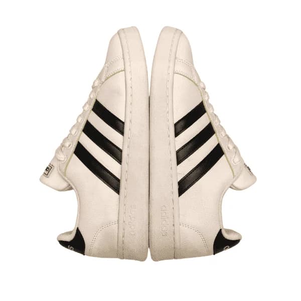 ونس مردانه ادیداس Adidas گرند کورت رنگ سفید مشکی سفید کد759 — تصویر ۲