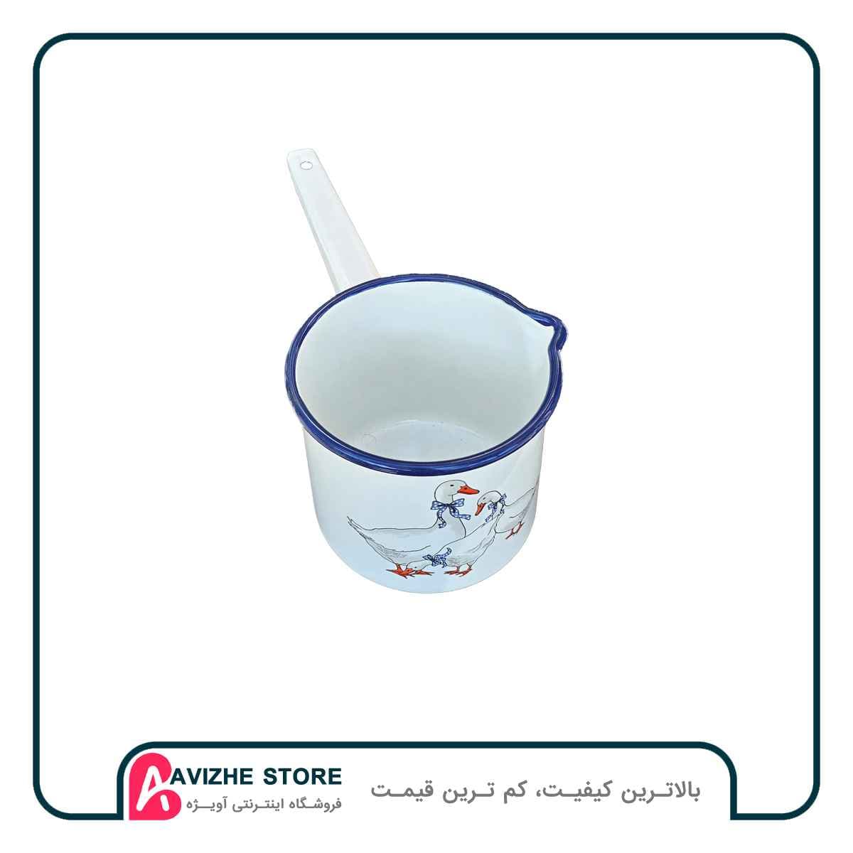 شیرجوش لعابی لبه دار 1.5 لیتری لبه دار غاز روسیه — تصویر ۲
