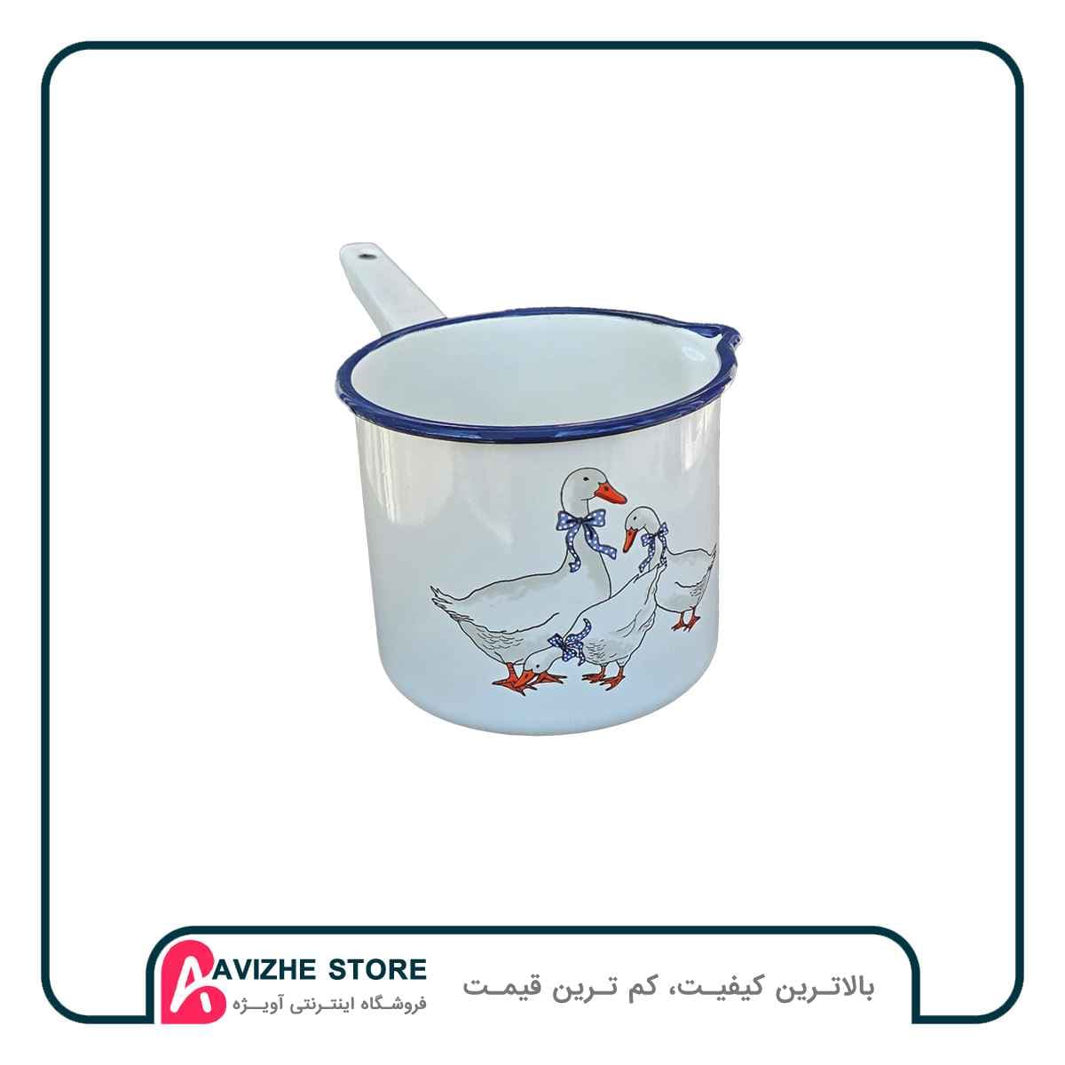 شیرجوش لعابی لبه دار 1.5 لیتری لبه دار غاز روسیه