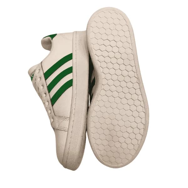ونس مردانه ادیداس Adidas گرند کورت رنگ سفید سبز کد512 — تصویر ۳