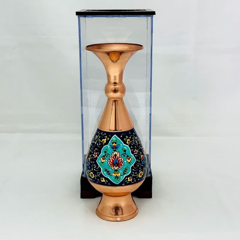 گلدان مسی طرح پرداز به همراه پلکسی ساده — تصویر ۸
