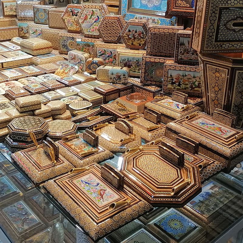 جاقلمی یا جاخودکاری خاتم کاری مدل شیشی — تصویر ۳