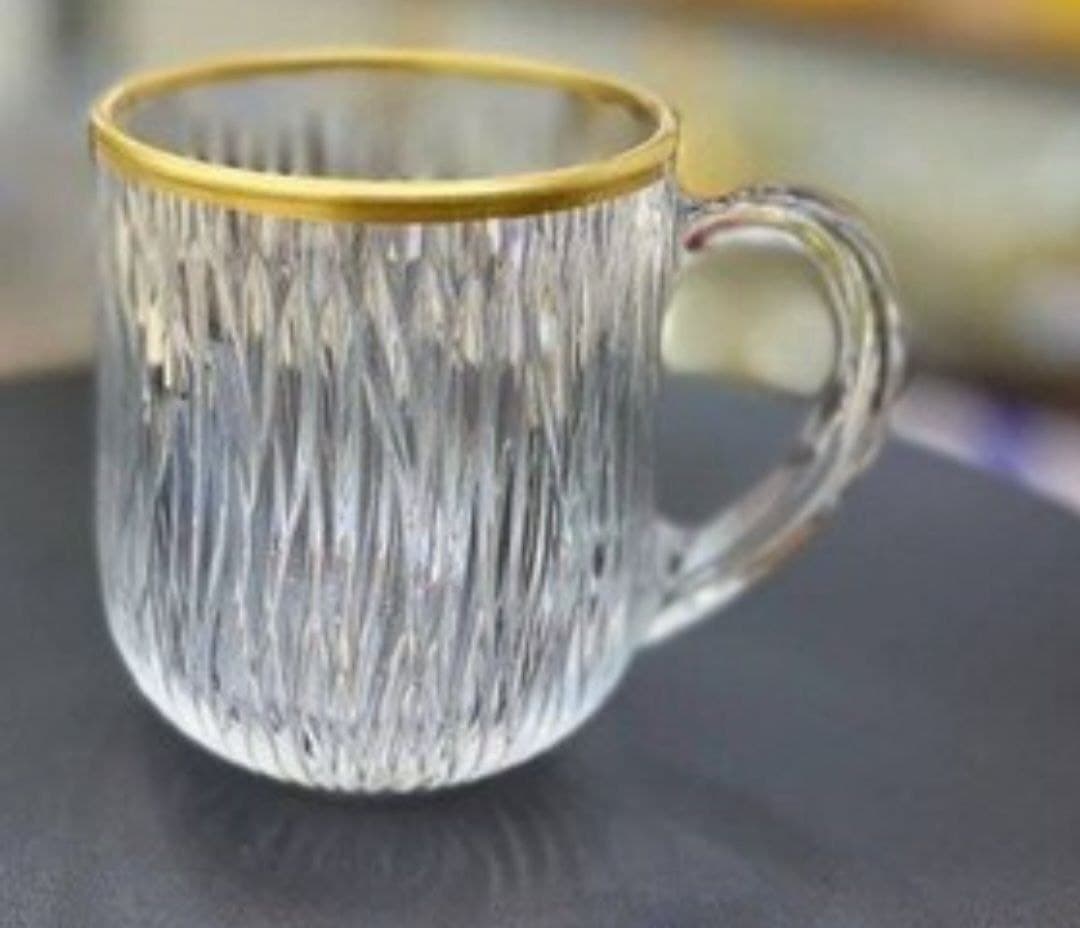 نیم لیوان سولو لب طلا دسته‌دار — تصویر ۲