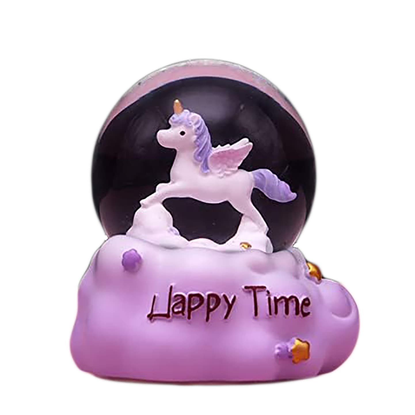 گوی برفی ریز چراغ دار یونیکورن HAPPY TIME – در حال پرش بنفش