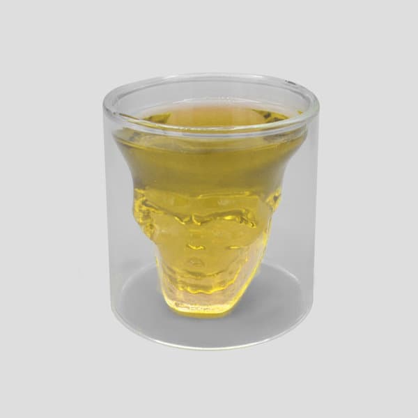 شات دوجداره شفاف طرح جمجمه — تصویر ۲