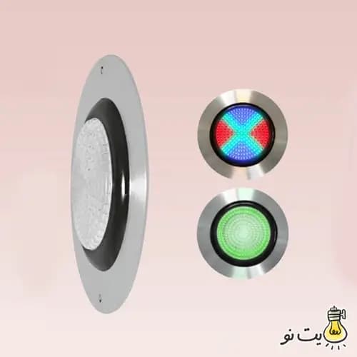 چراغ روکار استخری فوق باریک استیل RGB مولتی کالر 10 وات Ledman — تصویر ۲