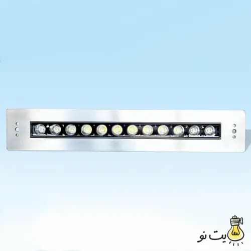 چراغ توکار استخری مستطیل استیل تک رنگ 12 وات Ledman