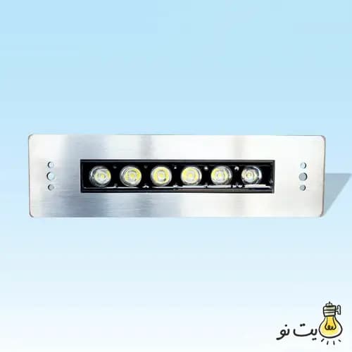چراغ توکار استخری مستطیل استیل RGB فول کالر 18 وات Ledman