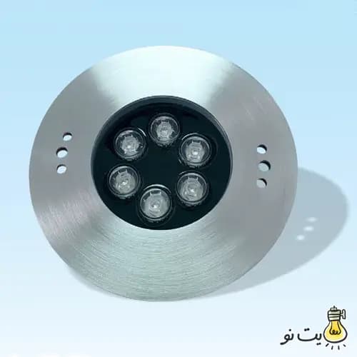 چراغ توکار استخری استیل RGB فول کالر 18 وات Ledman
