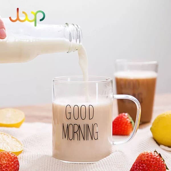لیوان پیرکس GOODMORNING بلند — تصویر ۵