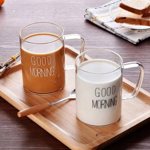 لیوان پیرکس GOODMORNING بلند — تصویر ۳