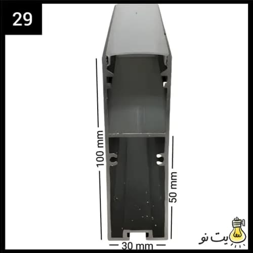 چراغ خطی روکار 3 سانت کد 29 — تصویر ۲
