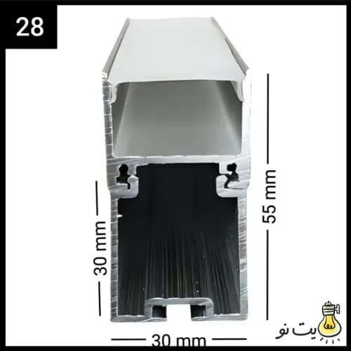 چراغ خطی روکار 3 سانت کد 28 — تصویر ۲