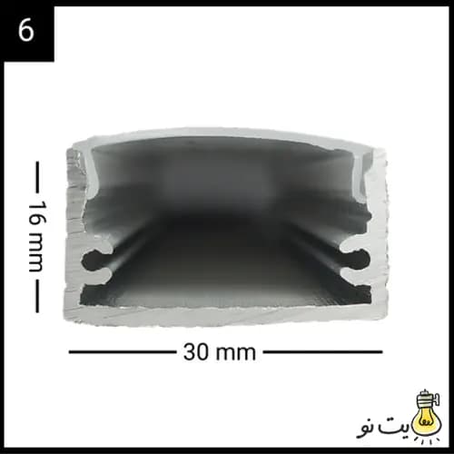 چراغ خطی روکار 3 سانت کد 6 — تصویر ۲