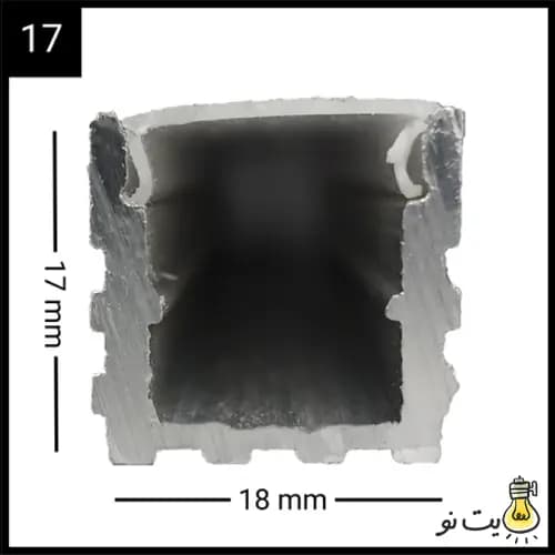 چراغ خطی روکار 1.8 سانت کد 17 — تصویر ۲