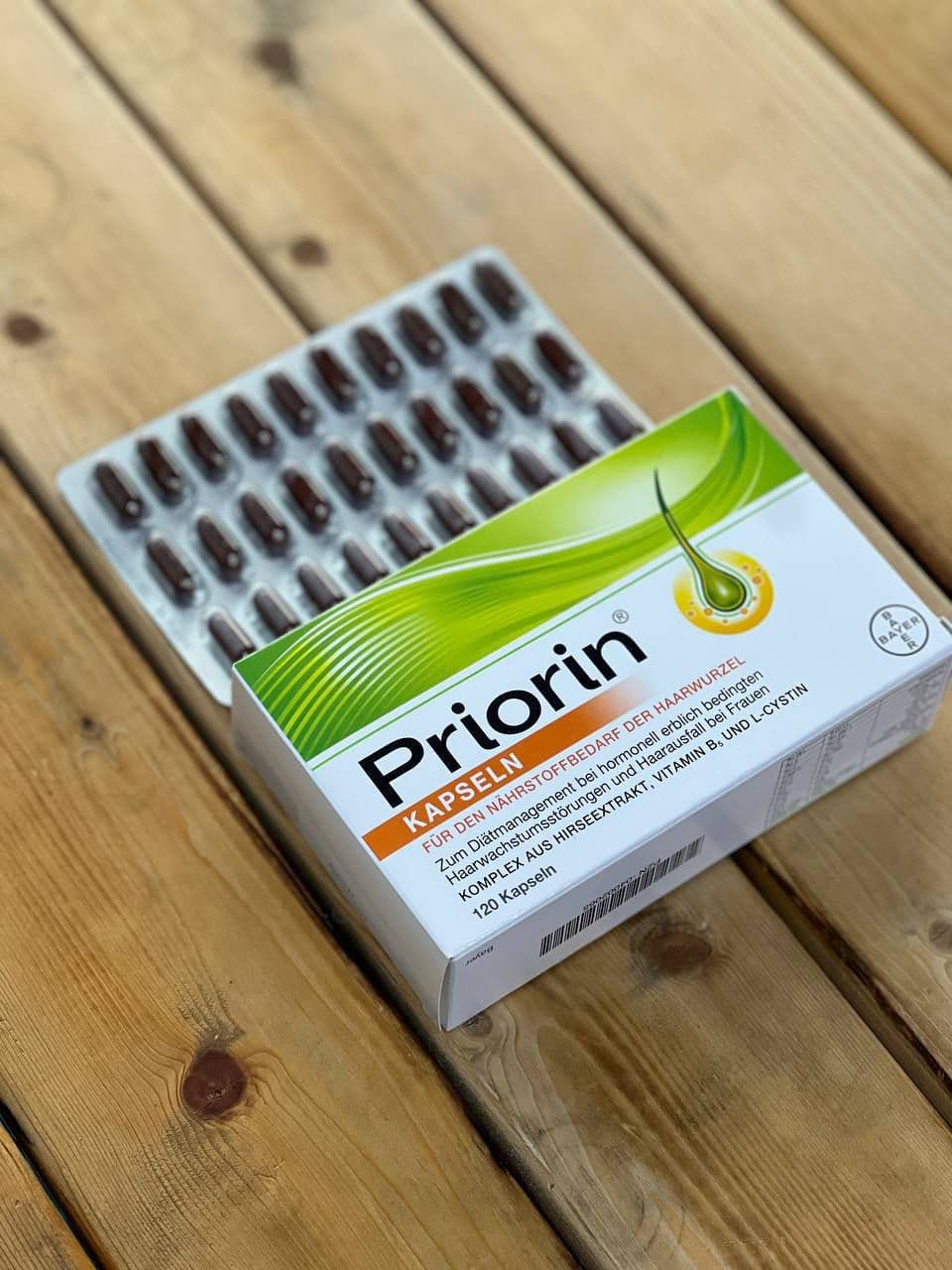 قرص ضد ریزش موی ارثی و هورمونی پریورین آلمان (Priorin) بسته ۱۲۰ عددی — تصویر ۲