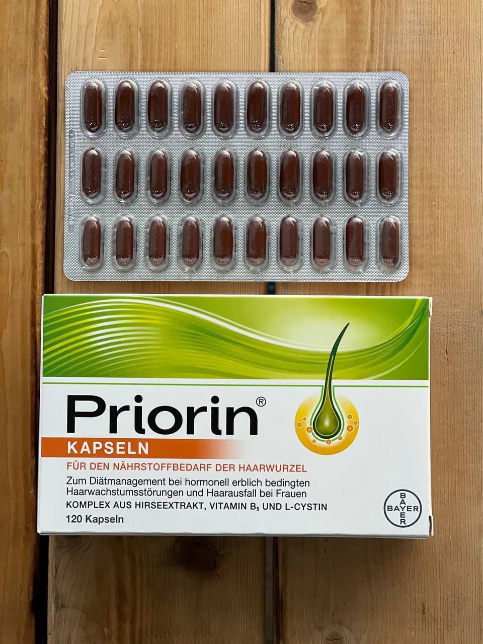 قرص ضد ریزش موی ارثی و هورمونی پریورین آلمان (Priorin) بسته ۱۲۰ عددی — تصویر ۳
