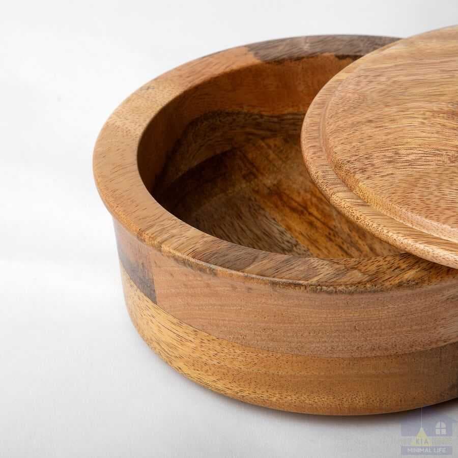 کاسه درب دار چوبی ایکیا مدل AROMATISK — تصویر ۳