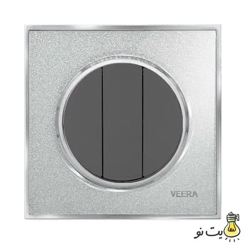 کلید و پریز ویرا مدل آلفا نوک مدادی اکلیلی (گلس) — تصویر ۳