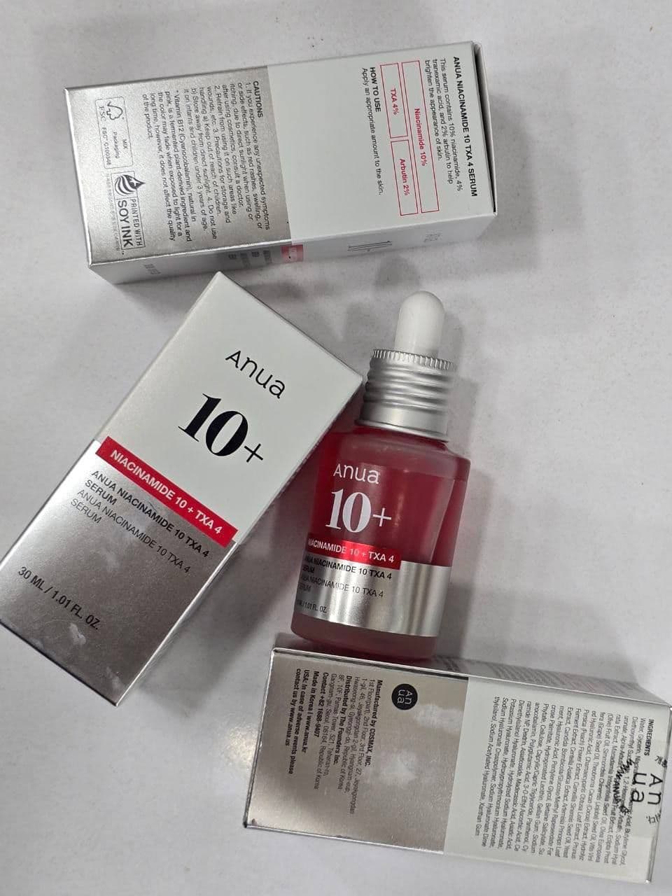 سرم نیاسینامید روشن کننده آنوا ANUA NIACINAMIDE 10% + TXA 4% SERUM 30ml — تصویر ۲