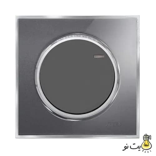 کلید و پریز ویرا مدل آلفا کلاسیک نوک مدادی استیل (گلس)