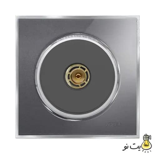 کلید و پریز ویرا مدل آلفا کلاسیک نوک مدادی استیل (گلس) — تصویر ۷