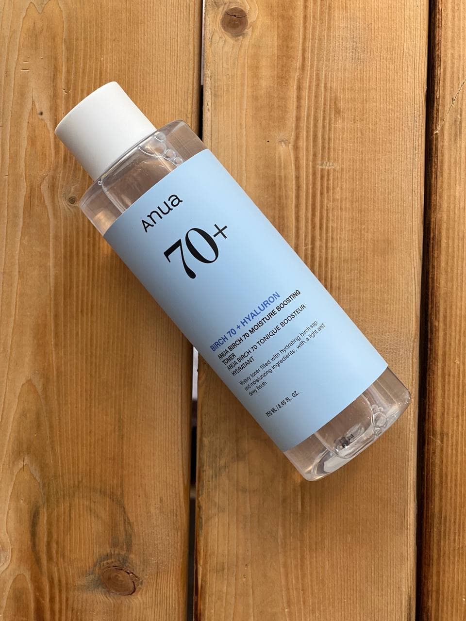 تونر تقویت کننده و مرطوب کننده شیره توس آنوا Anua مدل Birch 70 Moisture Boosting Toner حجم ۲۵۰ میلی لیتر اورجینال — تصویر ۲