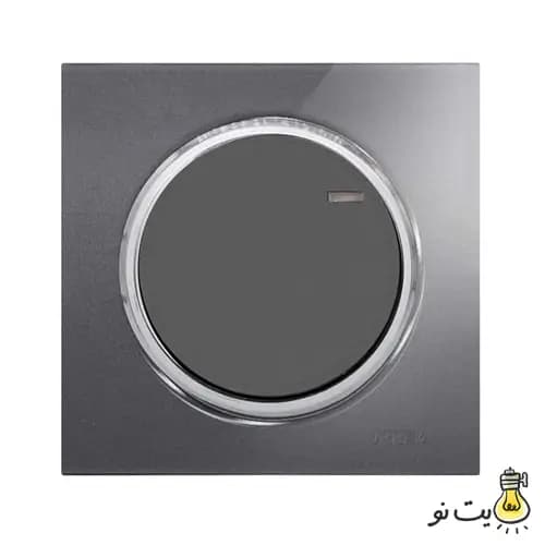 کلید و پریز ویرا مدل آلفا اسپرت نوک مدادی استیل (گلس)