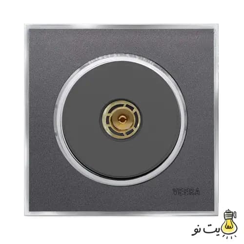 کلید و پریز ویرا مدل آلفا کلاسیک نوک مدادی استیل (مات) — تصویر ۷