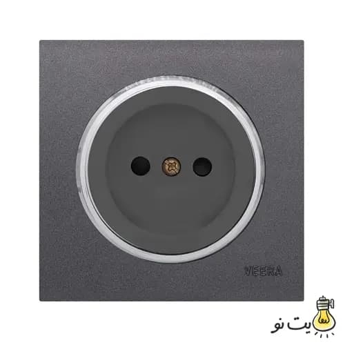 کلید و پریز ویرا مدل آلفا اسپرت نوک مدادی استیل (مات) — تصویر ۴