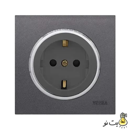 کلید و پریز ویرا مدل آلفا اسپرت نوک مدادی استیل (مات) — تصویر ۵