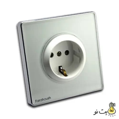 کلید و پریز لمسی فراهوش سفید زه نقره ای — تصویر ۴