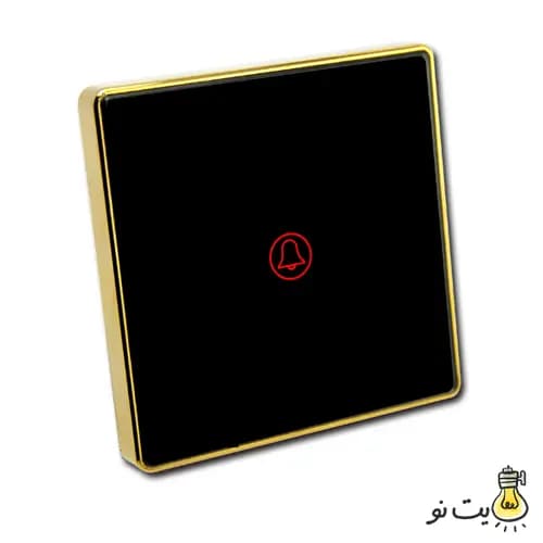 کلید و پریز لمسی فراهوش مشکی زه طلایی — تصویر ۵